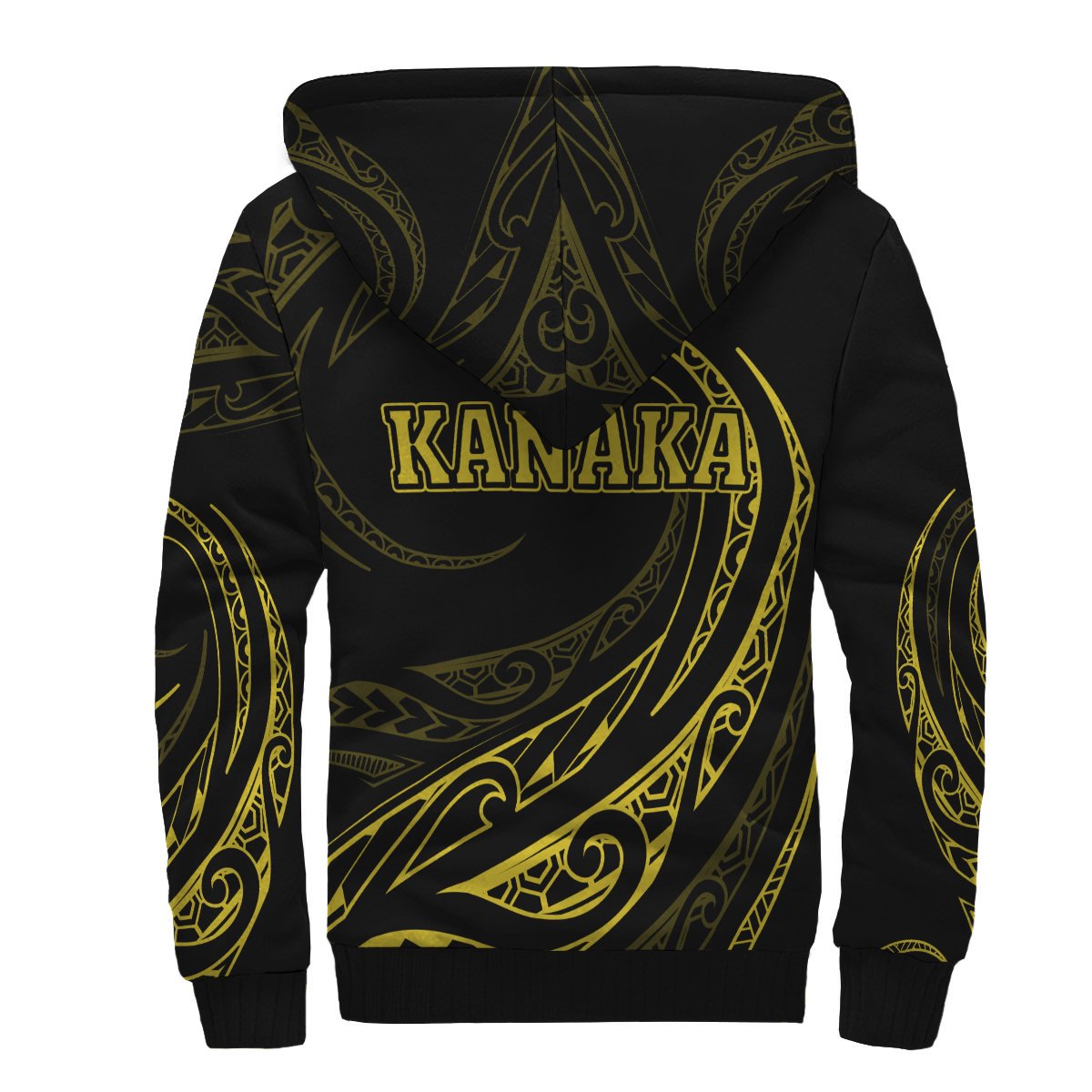 Kanaka Sherpa Hoodie - Frida Style - Yellow - Polynesian Pride