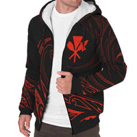 Kanaka Sherpa Hoodie - Frida Style - Red - Polynesian Pride