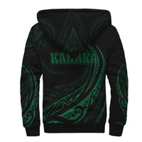 Kanaka Sherpa Hoodie - Frida Style - Green - Polynesian Pride