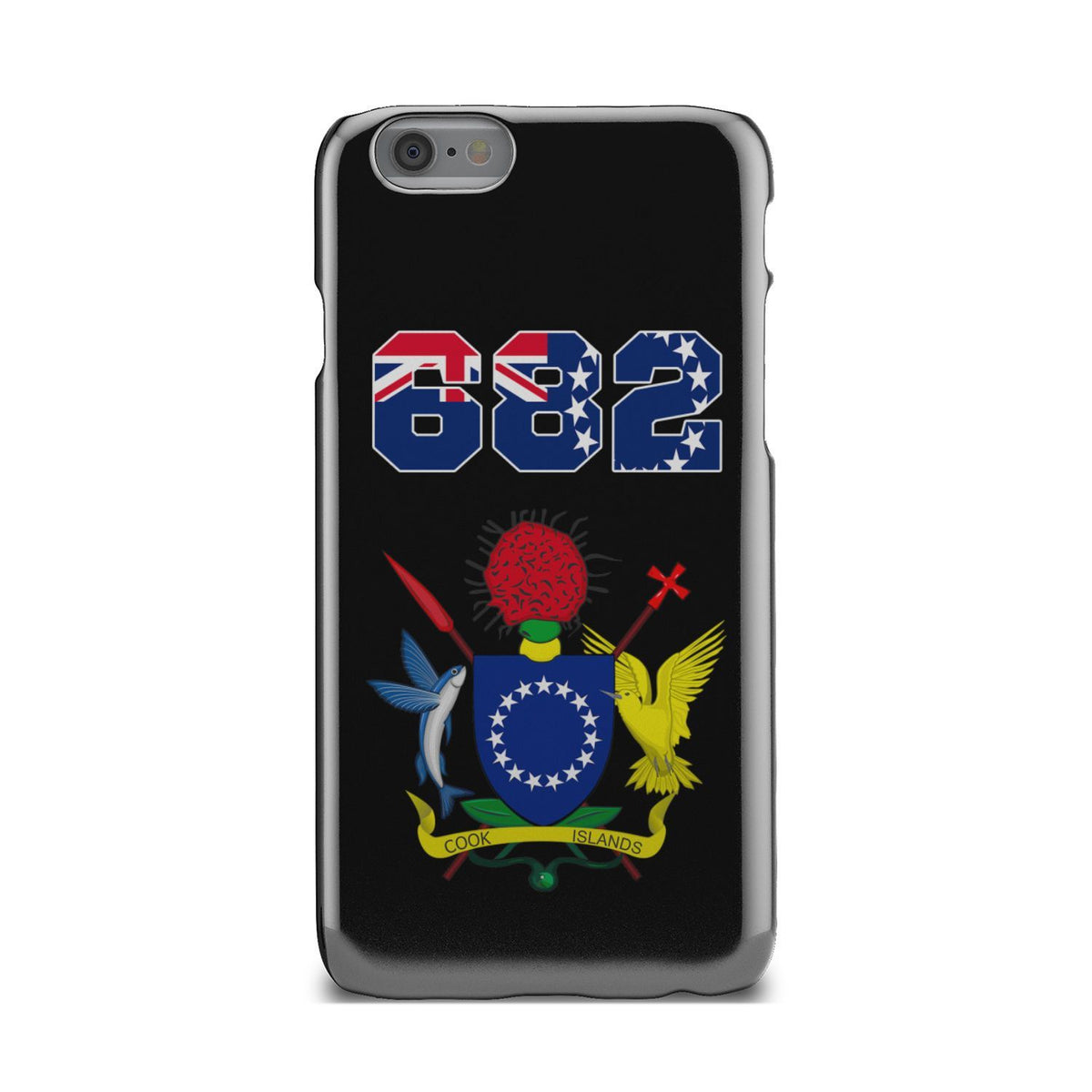 Cook Islands Phone Case - Coat of Arm Code iPhone 6 One Size Black - Polynesian Pride