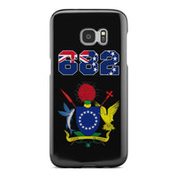 Cook Islands Phone Case - Coat of Arm Code Samsung Galaxy S6 Edge Plus One Size Black - Polynesian Pride