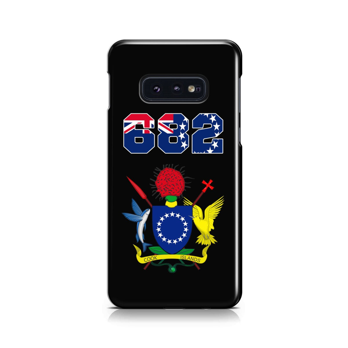 Cook Islands Phone Case - Coat of Arm Code Samsung Galaxy S10e One Size Black - Polynesian Pride