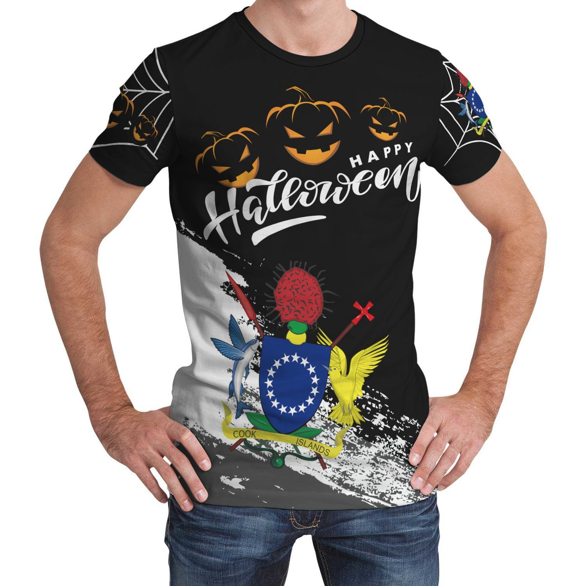 Cook Islands Halloween T Shirt (Women/Men) Unisex Black - Polynesian Pride