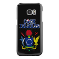 Cook Islands Phone Case - Coat of Arm Name Samsung Galaxy S6 Edge Plus One Size Black - Polynesian Pride
