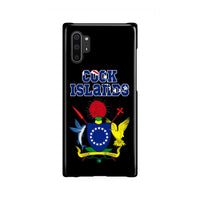 Cook Islands Phone Case - Coat of Arm Name Samsung Galaxy Note 10 Plus One Size Black - Polynesian Pride