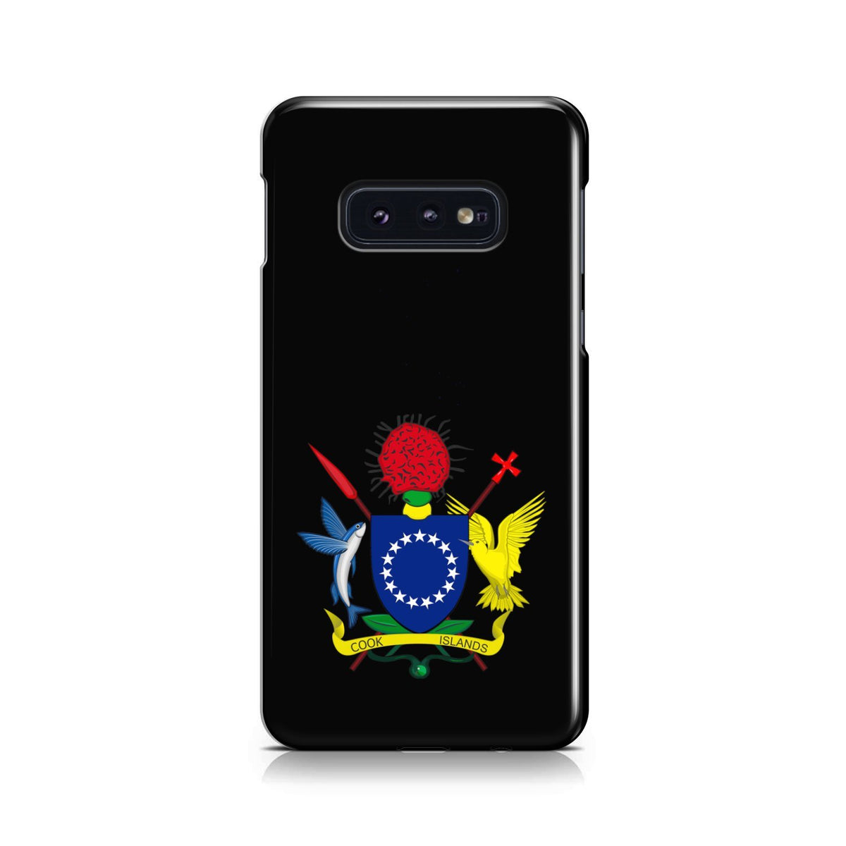 Cook Islands Phone Case - Coat of Arm Map Samsung Galaxy S10e One Size Black - Polynesian Pride