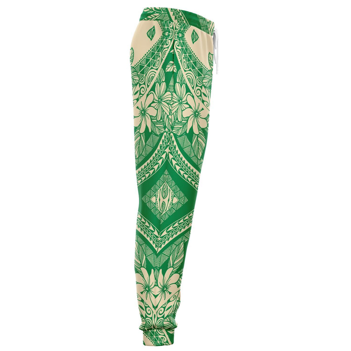 Polynesian Plumeria Mix Green Joggers - Polynesian Pride