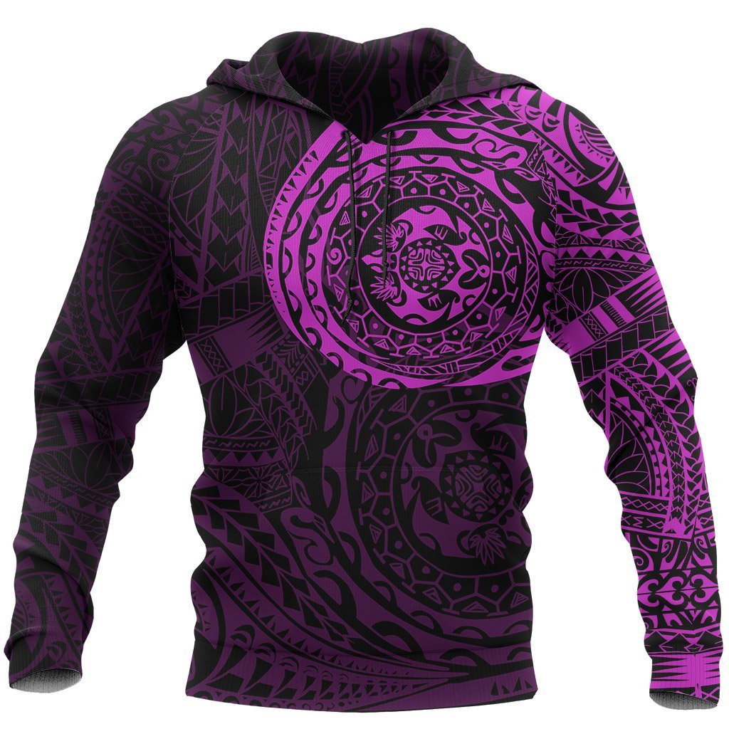 Hoodie Polynesian Tattoo Style Pink Version 2.0 Unisex Pink - Polynesian Pride