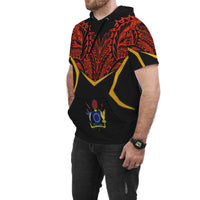 Cook Islands Unisex Hooded T Shirt Tribal Style - Polynesian Pride
