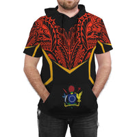 Cook Islands Unisex Hooded T Shirt Tribal Style - Polynesian Pride
