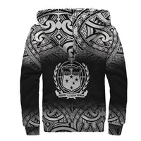 Samoa Personalised Custom Polynesian Sherpa Hoodie - Fog Black - Polynesian Pride