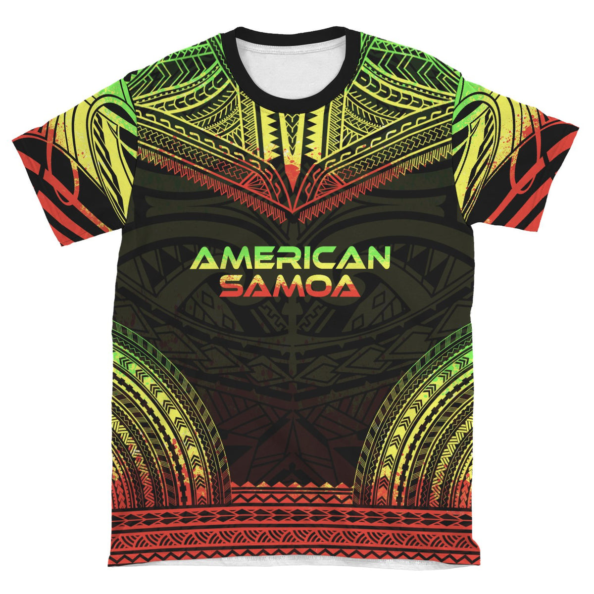 American Samoa T Shirt American Samoan Polynesian Chief Reggae Version - Polynesian Pride