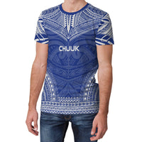Chuuk T Shirt Chuuk Polynesian Chief Blue Version - Polynesian Pride