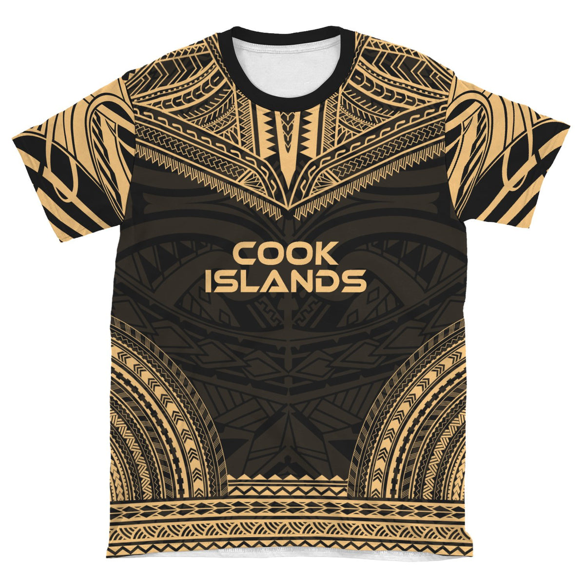 Cook Islands T Shirt Polynesian Polynesian Chief Gold Version - Polynesian Pride