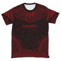 Nauru Unisex T Shirt Nauru Polynesian Chief Red Version - Polynesian Pride
