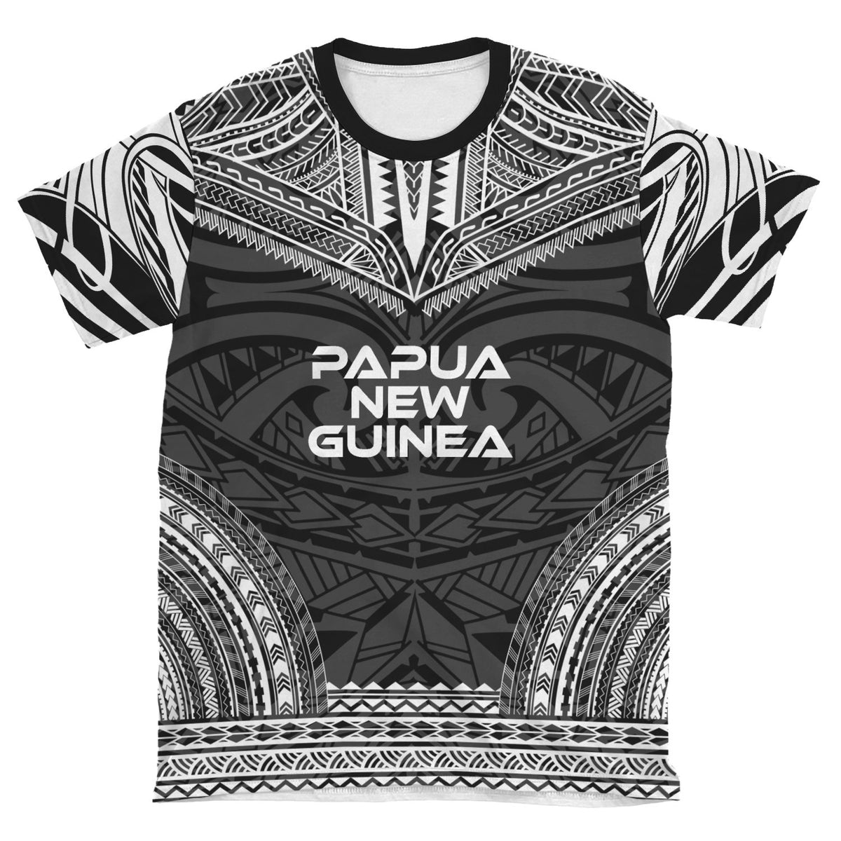 Papua New Guinea Unisex T Shirt Papua New Guinea Polynesian Chief Black Version - Polynesian Pride
