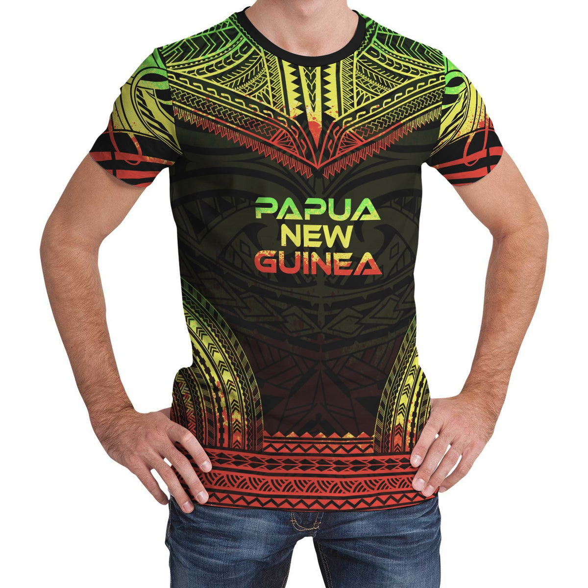 Papua New Guinea Unisex T Shirt Papua New Guinea Polynesian Chief Reggae Version Unisex Reggae - Polynesian Pride