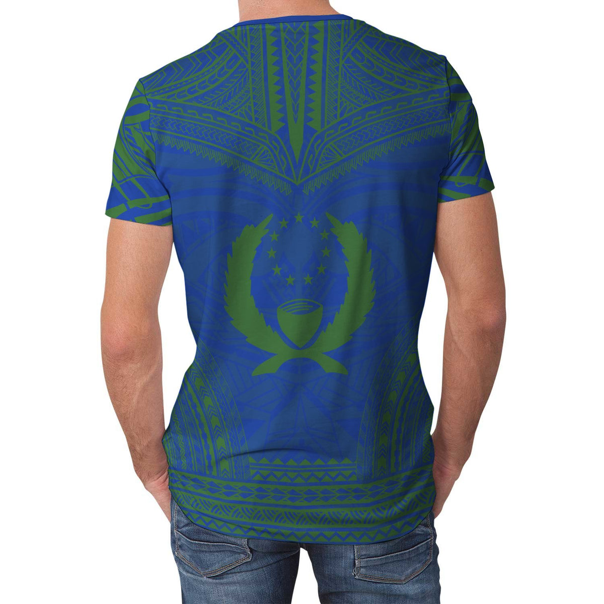 Pohnpei Unisex T Shirt Pohnpei Polynesian Chief Green Version - Polynesian Pride