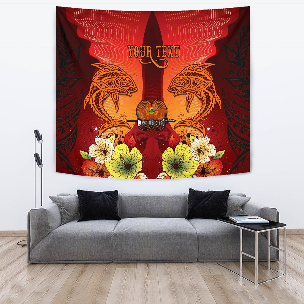 Papua New Guinea Custom Personalised Tapestries - Tribal Tuna Fish - Polynesian Pride