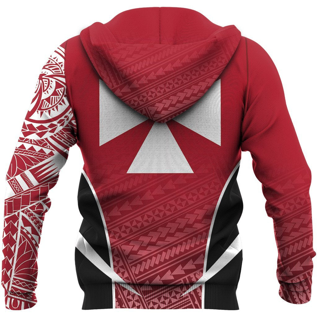 Wallis and Futuna Active Special Hoodie Wallis and Futuna Coat of Arms Polynesian Tattoo - Polynesian Pride