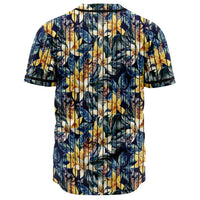 Vintage Floral Baseball Jersey - Polynesian Pride