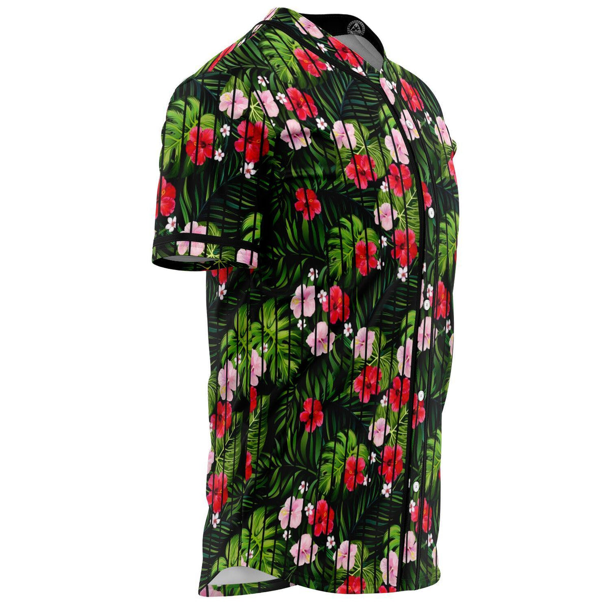 Tropical Flower Mix Baseball Jersey - Polynesian Pride