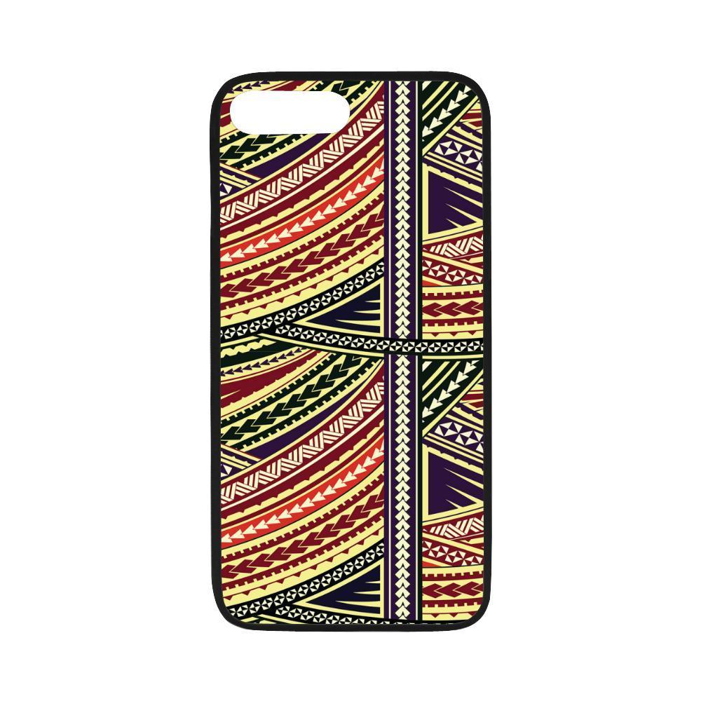 Polynesian 04 Rubber Phone Case One Size iPhone 7 plus (5.5") Black - White - Polynesian Pride