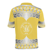 Niue Polo Shirt Wave Style - Polynesian Pride
