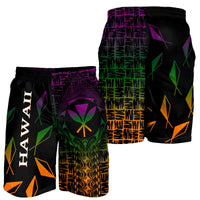 Hawaii Men's Shorts - Kanaka Maoli Rocket Style - Polynesian Pride