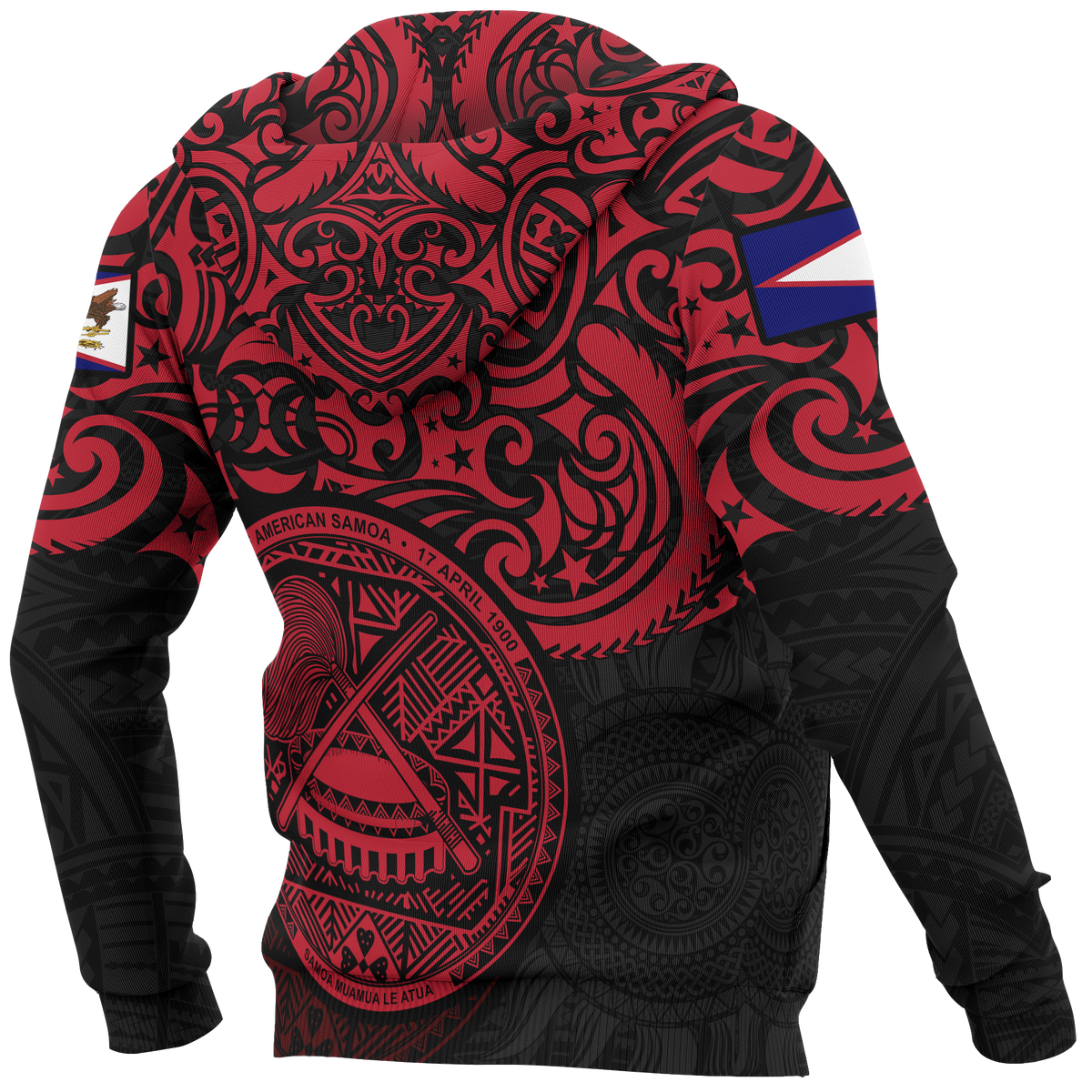 American Samoa Hoodie National Pride (Red) - Polynesian Pride