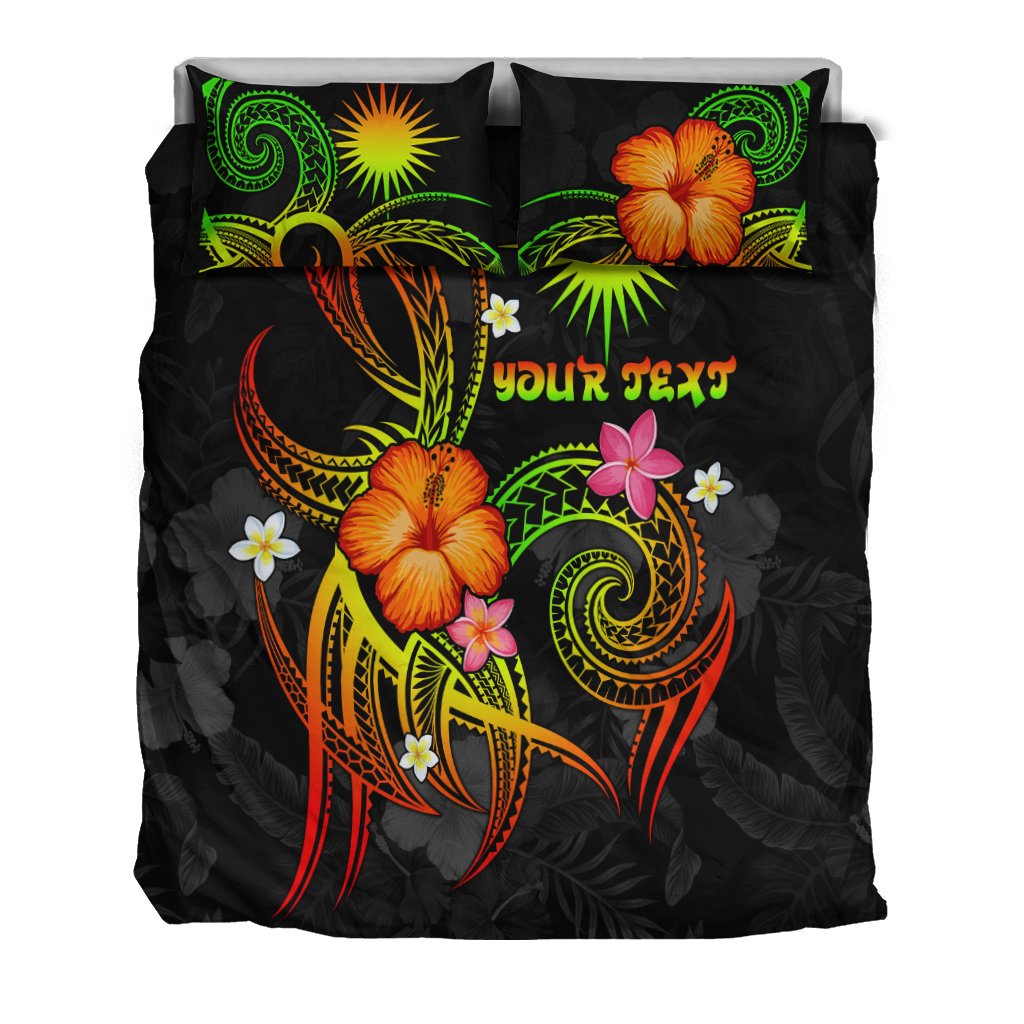 Marshall Islands Polynesian Personalised Bedding Set - Legend of Marshall Islands (Reggae) - Polynesian Pride