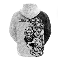 New Zealand Maori All Black Rugby Hoodie LT2 - Polynesian Pride