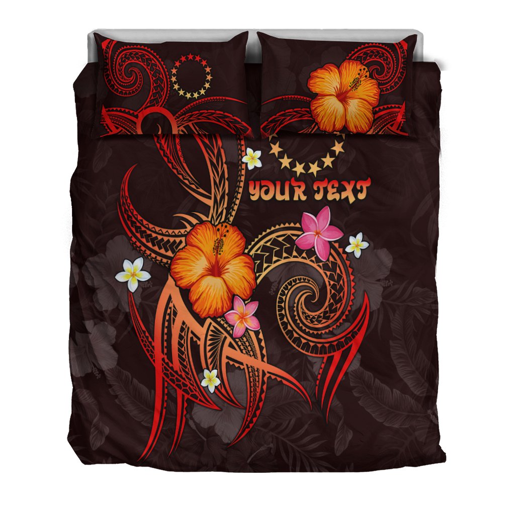 Cook Islands Polynesian Personalised Bedding Set - Legend of Cook Islands (Red) - Polynesian Pride