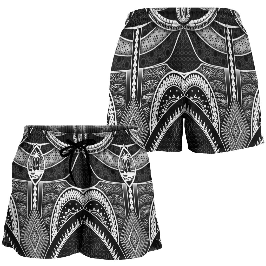 Polynesian Women Short - Guam Symbols With Poly Patterns - Polynesian Pride