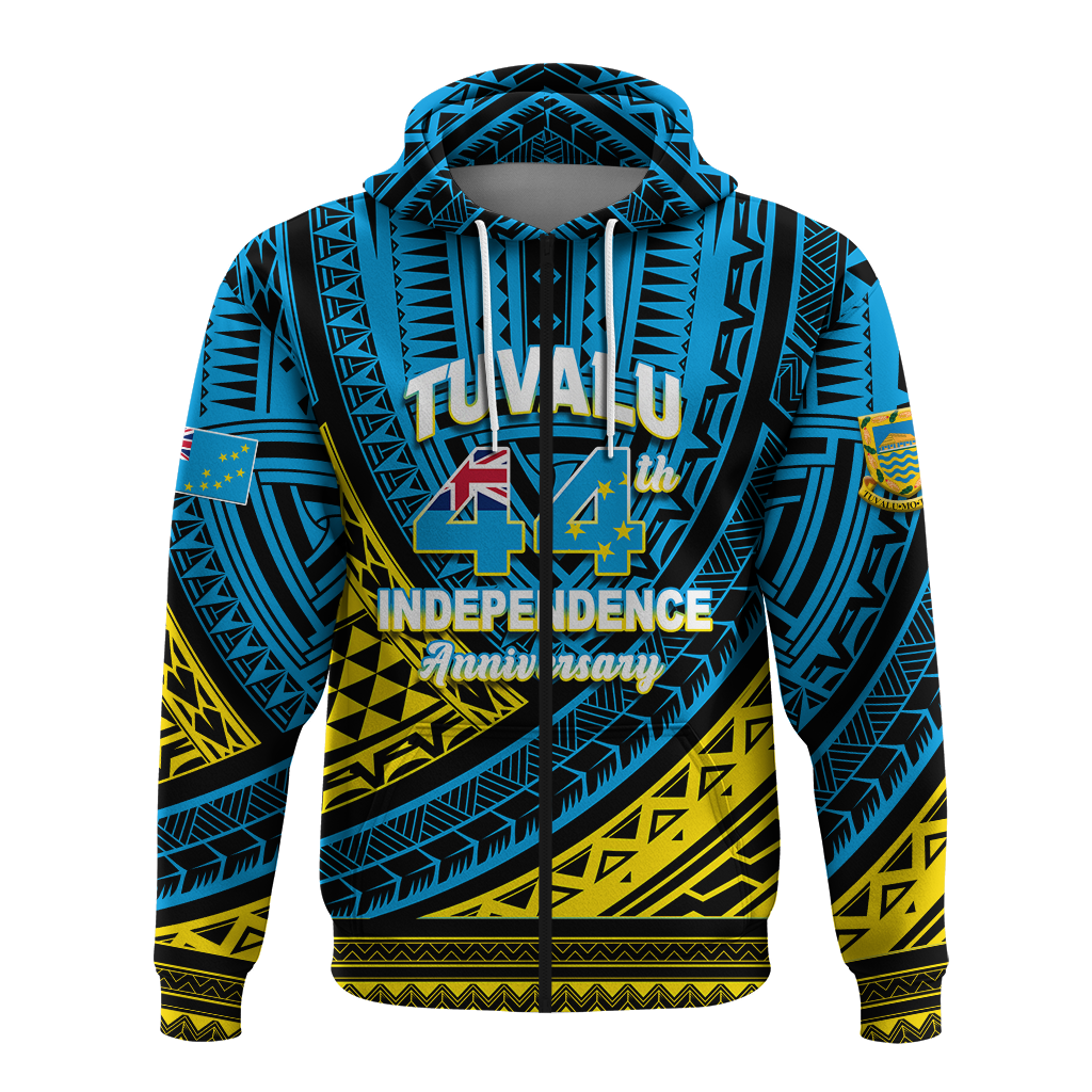 Tuvalu Hoodie 44th Independence Anniversary Tribal Pattern LT12 - Polynesian Pride