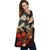 Tahiti Polynesian Tote Bag - Plumeria Flowers And Waves Tote Bag One Size Red - Polynesian Pride