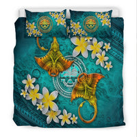Federated States Of Micronesia Bedding Set - Manta Ray Ocean - Polynesian Pride