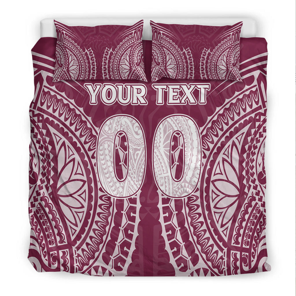 (Custom Personalised) Cook Islands Mangaia Bedding Set - Tribal Pattern - LT12 - Polynesian Pride