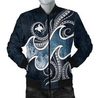 Papua New Guinea Polynesian Men's Bomber Jacket - Ocean Style - Polynesian Pride