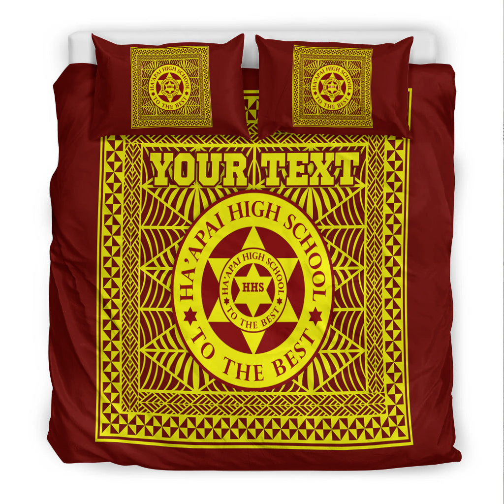 (Custom Personalised) Haapai High School Bedding Set Tonga Pattern LT4 - Polynesian Pride