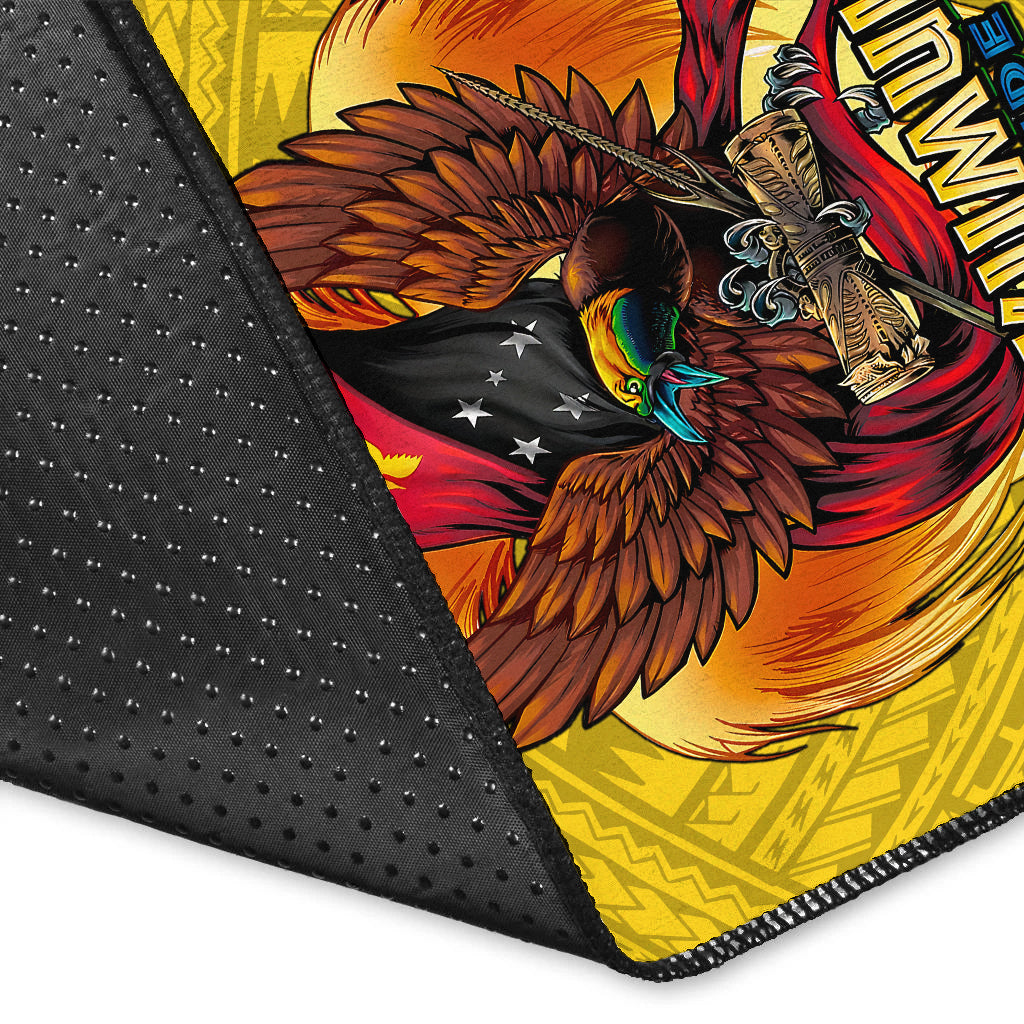 Papua New Guinea Rugby Kumul Pride Area Rug - LT2 - Polynesian Pride