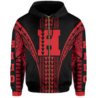 Hawaii Hoodie Hilo HI Zip Hoodie - Polynesian Pride