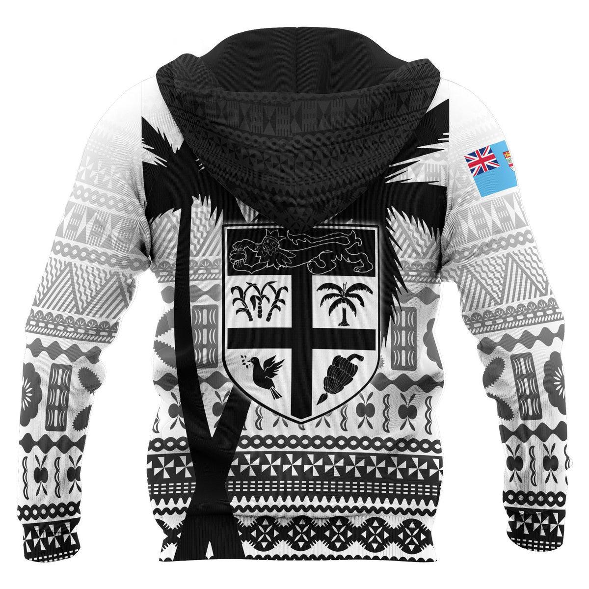 Fiji Tapa Zip up Hoodie Rugby Go Fiji Go - Polynesian Pride