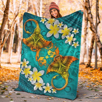 Tonga Polynesian Blanket - Manta Ray Ocean - Polynesian Pride