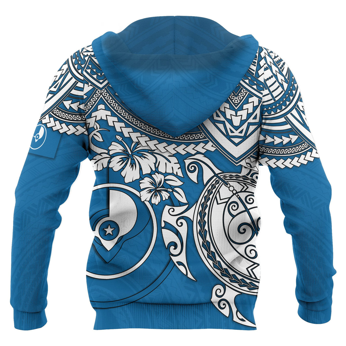 Yap Polynesian Zip up Hoodie Polynesian Turtle - Polynesian Pride