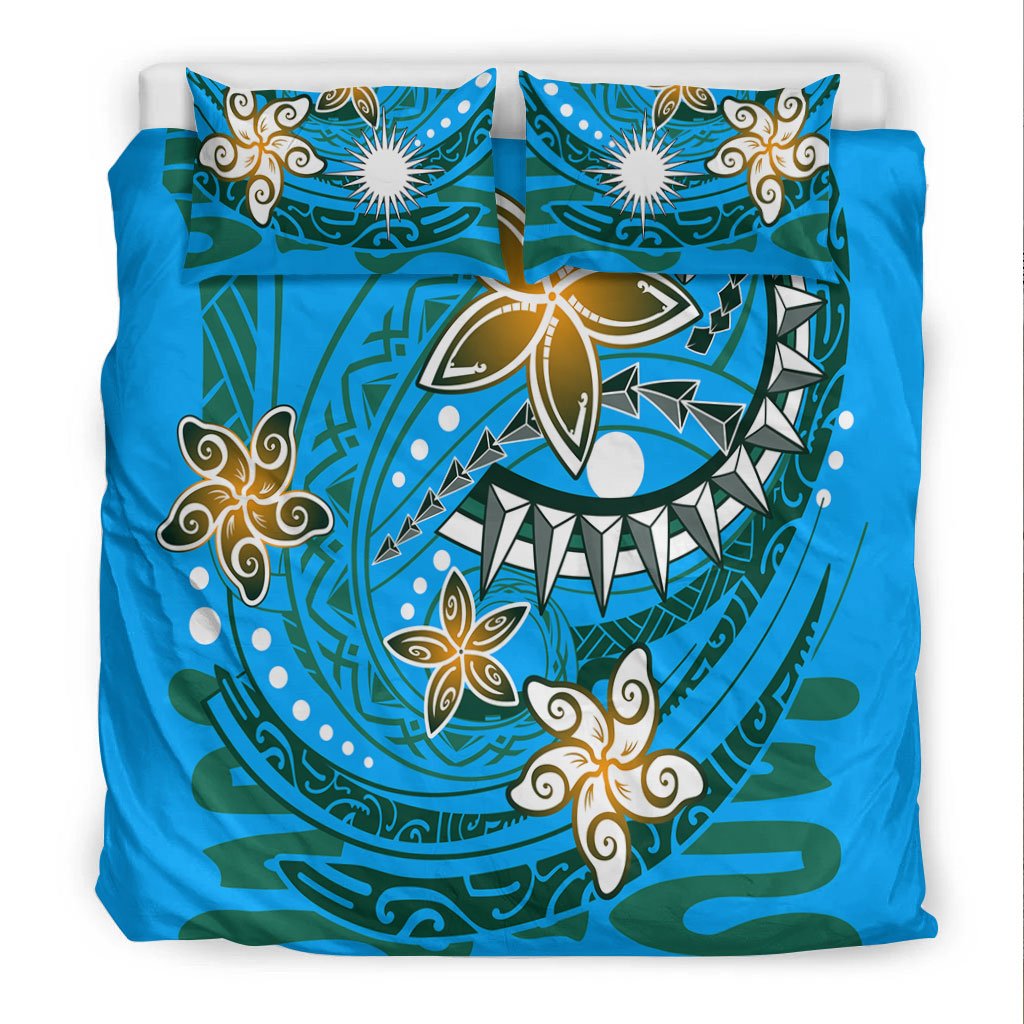 Marshall Islands Bedding Set - Spring Style Blue Color - Polynesian Pride