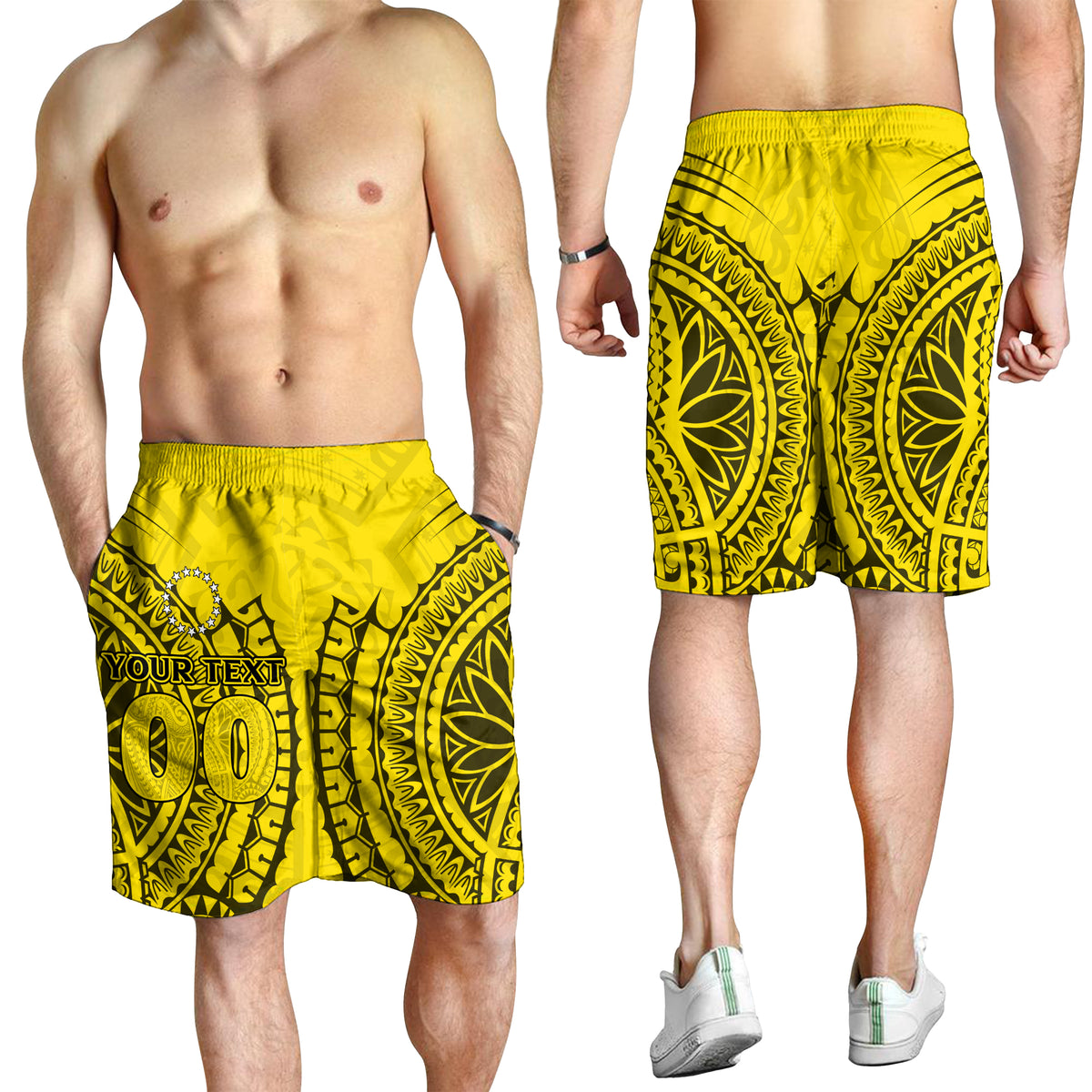(Custom Personalised) Cook Islands Aitutaki Men Short - Tribal Pattern - LT12 - Polynesian Pride
