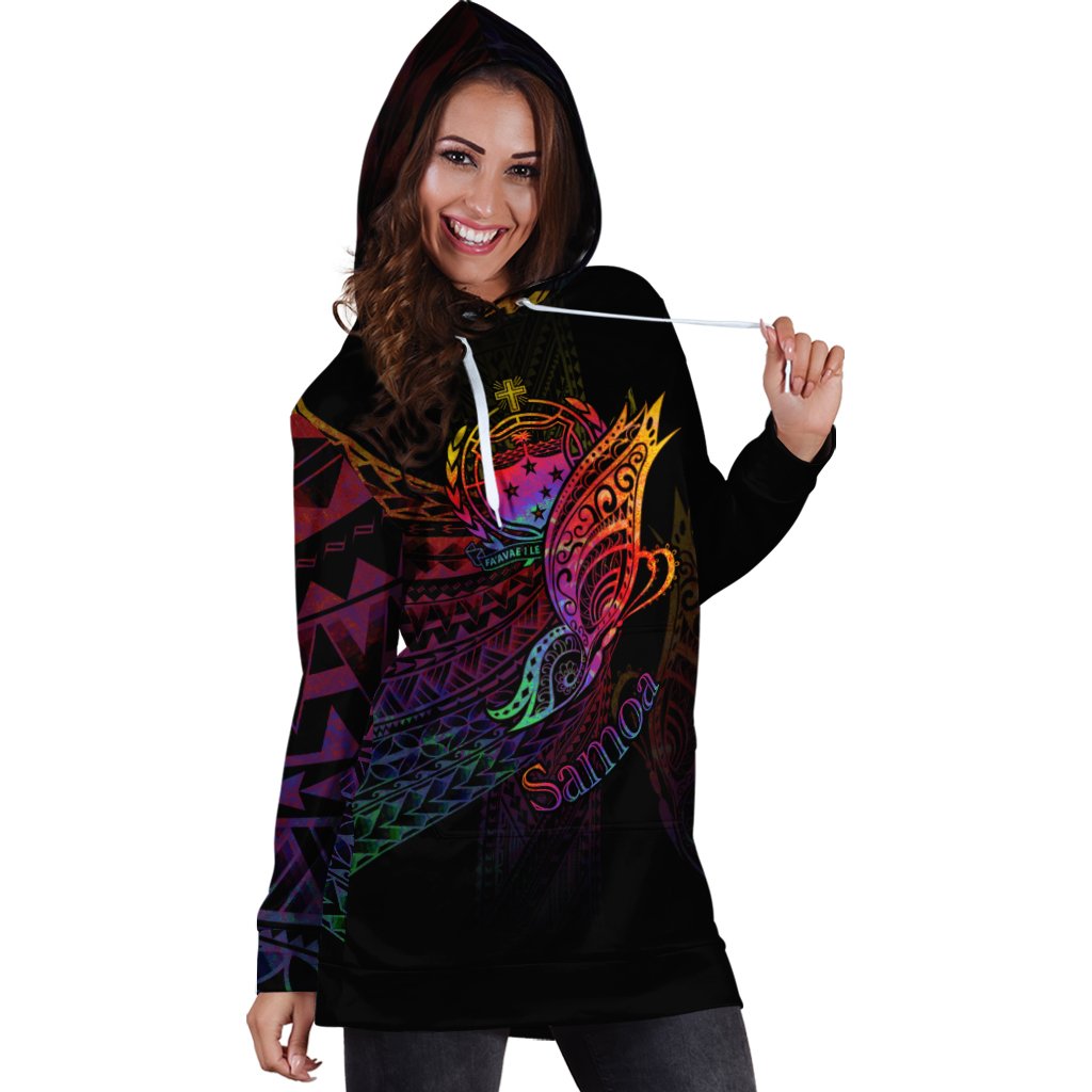 Samoa Hoodie Dress - Butterfly Polynesian Style - Polynesian Pride