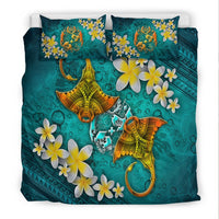Tonga Polynesian Bedding Set - Manta Ray Ocean - Polynesian Pride