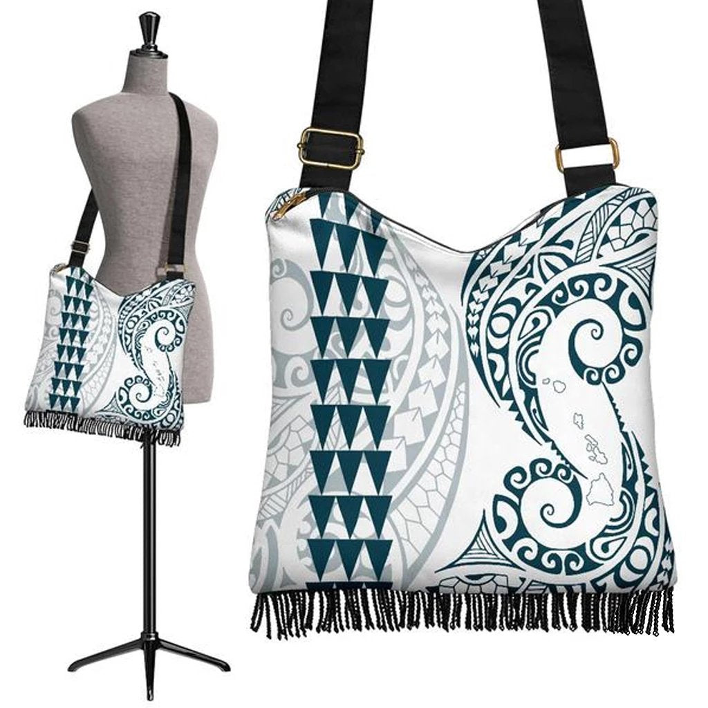Hawaii Polynesian Crossbody Boho Handbag Blue Crossbody Boho Handbag One Size Blue - Polynesian Pride